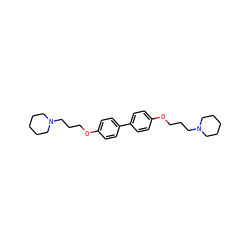 c1cc(-c2ccc(OCCCN3CCCCC3)cc2)ccc1OCCCN1CCCCC1 ZINC000036520268