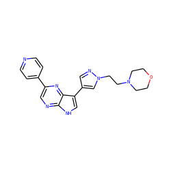 c1cc(-c2cnc3[nH]cc(-c4cnn(CCN5CCOCC5)c4)c3n2)ccn1 ZINC000224559853