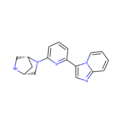 c1cc(-c2cnc3ccccn23)nc(N2C[C@H]3C[C@@H]2CN3)c1 ZINC000052637290