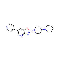 c1cc(-c2cnc3nc(N4CCC(N5CCCCC5)CC4)oc3c2)ccn1 ZINC000073296388