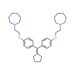c1cc(C(=C2CCCC2)c2ccc(OCCN3CCCCCC3)cc2)ccc1OCCN1CCCCCC1 ZINC000103230584