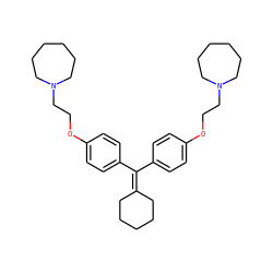 c1cc(C(=C2CCCCC2)c2ccc(OCCN3CCCCCC3)cc2)ccc1OCCN1CCCCCC1 ZINC000103230581