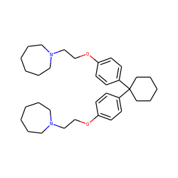 c1cc(C2(c3ccc(OCCN4CCCCCC4)cc3)CCCCC2)ccc1OCCN1CCCCCC1 ZINC000103230615