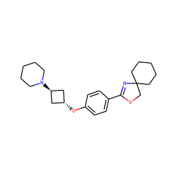 c1cc(C2=NC3(CCCCC3)CO2)ccc1O[C@H]1C[C@H](N2CCCCC2)C1 ZINC000169330204