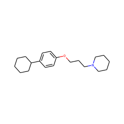 c1cc(C2CCCCC2)ccc1OCCCN1CCCCC1 ZINC000072179585