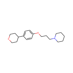 c1cc(C2CCOCC2)ccc1OCCCN1CCCCC1 ZINC000072179459
