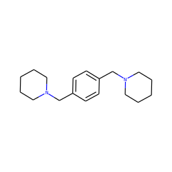 c1cc(CN2CCCCC2)ccc1CN1CCCCC1 ZINC000005634146