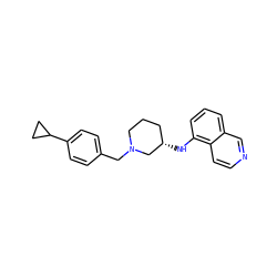 c1cc(N[C@H]2CCCN(Cc3ccc(C4CC4)cc3)C2)c2ccncc2c1 ZINC000114335898