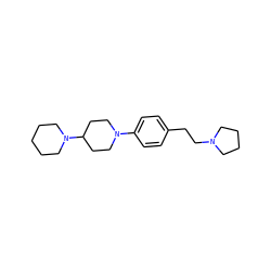 c1cc(N2CCC(N3CCCCC3)CC2)ccc1CCN1CCCC1 ZINC000103298417