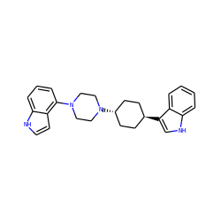 c1cc(N2CCN([C@H]3CC[C@H](c4c[nH]c5ccccc54)CC3)CC2)c2cc[nH]c2c1 ZINC000101182112