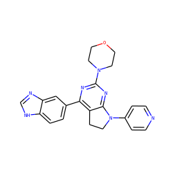 c1cc(N2CCc3c(-c4ccc5[nH]cnc5c4)nc(N4CCOCC4)nc32)ccn1 ZINC000095598131