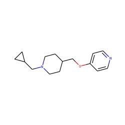c1cc(OCC2CCN(CC3CC3)CC2)ccn1 ZINC000013730186