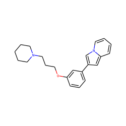 c1cc(OCCCN2CCCCC2)cc(-c2cc3ccccn3c2)c1 ZINC000001909669