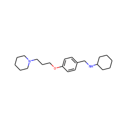 c1cc(OCCCN2CCCCC2)ccc1CNC1CCCCC1 ZINC000013526546