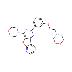 c1cc(OCCN2CCOCC2)cc(-c2nc(N3CCOCC3)c3oc4ncccc4c3n2)c1 ZINC000028707100