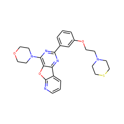 c1cc(OCCN2CCSCC2)cc(-c2nc(N3CCOCC3)c3oc4ncccc4c3n2)c1 ZINC000028707103