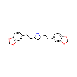 c1cc2c(cc1CC[C@@H]1C[C@@H](CCc3ccc4c(c3)OCO4)N1)OCO2 ZINC000096285970