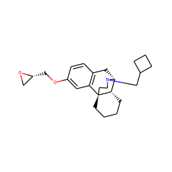c1cc2c(cc1OC[C@@H]1CO1)[C@@]13CCCC[C@H]1[C@@H](C2)N(CC1CCC1)CC3 ZINC000049785803