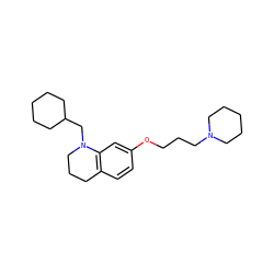 c1cc2c(cc1OCCCN1CCCCC1)N(CC1CCCCC1)CCC2 ZINC000036188048