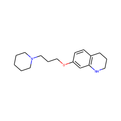 c1cc2c(cc1OCCCN1CCCCC1)NCCC2 ZINC000036188035