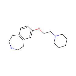 c1cc2c(cc1OCCN1CCCCC1)CCNCC2 ZINC000038816085