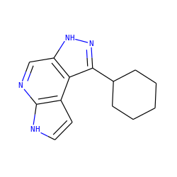c1cc2c(ncc3[nH]nc(C4CCCCC4)c32)[nH]1 ZINC000088347299