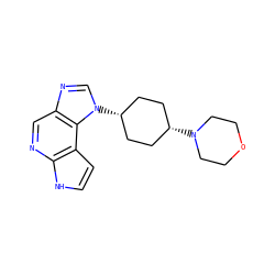 c1cc2c(ncc3ncn([C@H]4CC[C@@H](N5CCOCC5)CC4)c32)[nH]1 ZINC000101537469