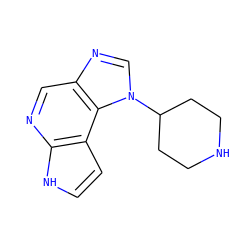 c1cc2c(ncc3ncn(C4CCNCC4)c32)[nH]1 ZINC000095571888