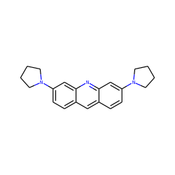 c1cc2cc3ccc(N4CCCC4)cc3nc2cc1N1CCCC1 ZINC000028396574
