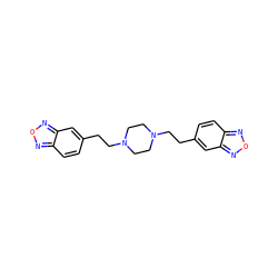 c1cc2nonc2cc1CCN1CCN(CCc2ccc3nonc3c2)CC1 ZINC000095558774