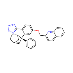 c1ccc([C@@]2(c3cc(OCc4ccc5ccccc5n4)ccc3-c3nn[nH]n3)C[C@H]3CC[C@H]2C3)cc1 ZINC000101508247