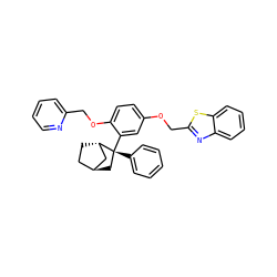 c1ccc([C@@]2(c3cc(OCc4nc5ccccc5s4)ccc3OCc3ccccn3)C[C@H]3CC[C@H]2C3)cc1 ZINC000195225843