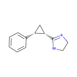 c1ccc([C@@H]2C[C@@H]2C2=NCCN2)cc1 ZINC000013520029