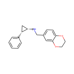c1ccc([C@@H]2C[C@@H]2NCc2ccc3c(c2)OCCO3)cc1 ZINC000044423955