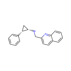 c1ccc([C@@H]2C[C@@H]2NCc2ccc3ccccc3n2)cc1 ZINC000044677337