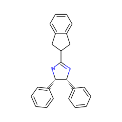 c1ccc([C@@H]2NC(C3Cc4ccccc4C3)=N[C@@H]2c2ccccc2)cc1 ZINC000028115672