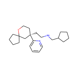 c1ccc([C@]2(CCNCC3CCCC3)CCOC3(CCCC3)C2)nc1 ZINC000096940326