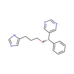c1ccc([C@H](OCCCc2cnc[nH]2)c2cncnc2)cc1 ZINC001772616432