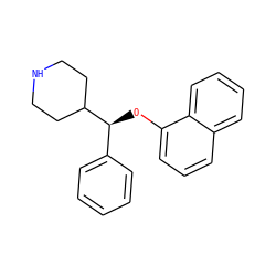 c1ccc([C@H](Oc2cccc3ccccc23)C2CCNCC2)cc1 ZINC000013531047