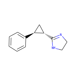 c1ccc([C@H]2C[C@@H]2C2=NCCN2)cc1 ZINC000013520019