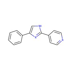 c1ccc(-c2c[nH]c(-c3ccncc3)n2)cc1 ZINC000013553740