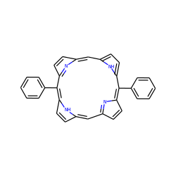 c1ccc(-c2c3ccc(cc4ccc([nH]4)c(-c4ccccc4)c4ccc(cc5ccc2[nH]5)n4)n3)cc1 ZINC000100012460