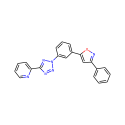 c1ccc(-c2cc(-c3cccc(-n4nnc(-c5ccccn5)n4)c3)on2)cc1 ZINC000028386518
