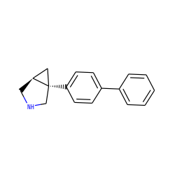 c1ccc(-c2ccc([C@]34CNC[C@H]3C4)cc2)cc1 ZINC000039471891