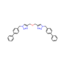 c1ccc(-c2ccc(Cn3cc(COCc4cn(Cc5ccc(-c6ccccc6)cc5)nn4)nn3)cc2)cc1 ZINC000096917372