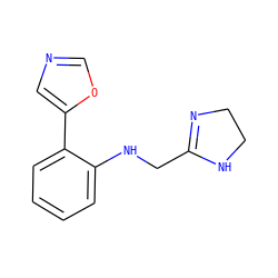 c1ccc(-c2cnco2)c(NCC2=NCCN2)c1 ZINC000013438333