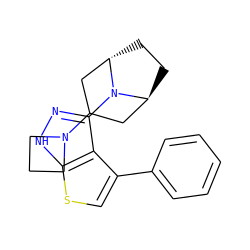 c1ccc(-c2csc3[nH]nc(N4[C@H]5CC[C@H]4CC(N4CCC4)C5)c23)cc1 ZINC000147564696