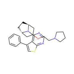c1ccc(-c2csc3ncnc(N4[C@H]5CC[C@H]4CC(OCCN4CCCC4)C5)c23)cc1 ZINC000653768425