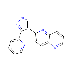 c1ccc(-c2n[nH]cc2-c2ccc3ncccc3n2)nc1 ZINC000000003553