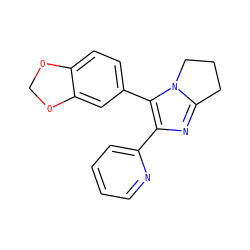 c1ccc(-c2nc3n(c2-c2ccc4c(c2)OCO4)CCC3)nc1 ZINC000013472530